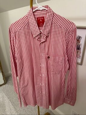 Antigua Men’s UofL Gingham Button-Down Shirt